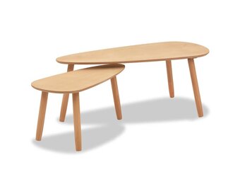 vidaXL 2-delige Salontafelset Grenenhout - 35% Korting