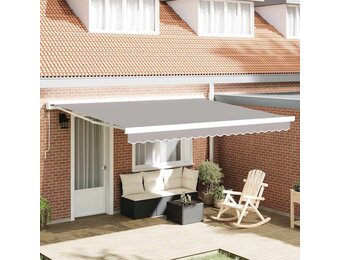 vidaXL Vervangingsdoek Zonnescherm Lichtgrijs (400x350cm) - 92% Korting!