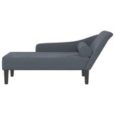 vidaXL Chaise longue fluweel donkergrijs - 35% korting!