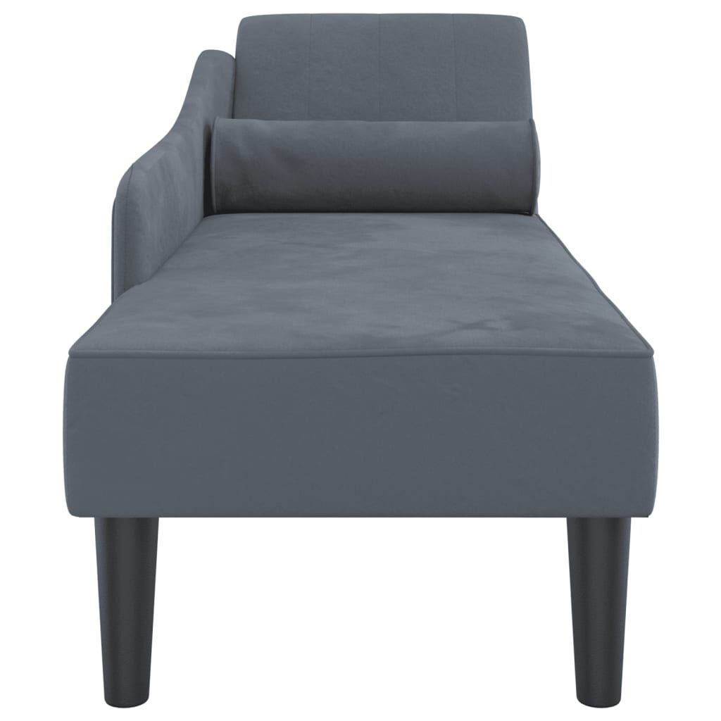 vidaXL Chaise longue fluweel donkergrijs - 35% korting!