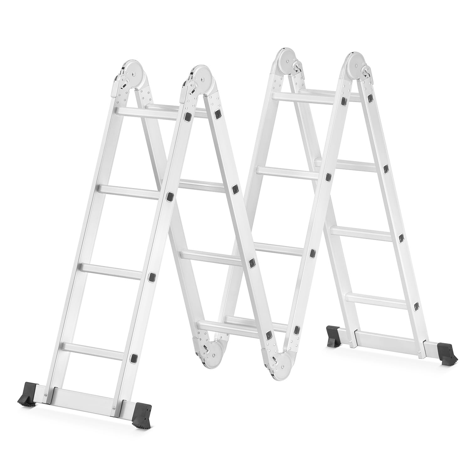 Vouwladder Aluminium - Werkhoogte 5,60m - Met Platform - 0% Korting