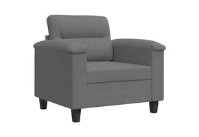 vidaXL Fauteuil Microvezel Donkergrijs | 41% Korting