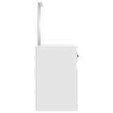 vidaXL Kaptafel met spiegel 90x50x132,5 cm bewerkt hout wit