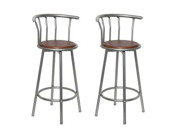 vidaXL Barkrukken San Marino Bruin (2 stuks) - 42% Korting