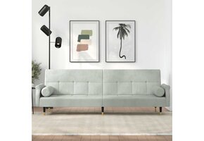 vidaXL Slaapbank Fluweel Lichtgrijs - 47% Korting!