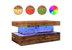 vidaXL Salontafel met LED: Oud Hout, 90x50x40cm - Nu 37% Korting!