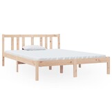 vidaXL Bedframe Massief Hout 135x190cm Double - 42% Korting