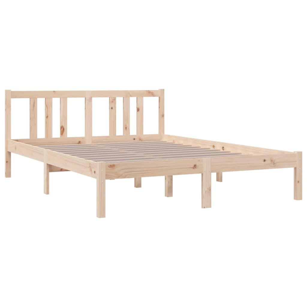vidaXL Bedframe Massief Hout 135x190cm Double - 42% Korting