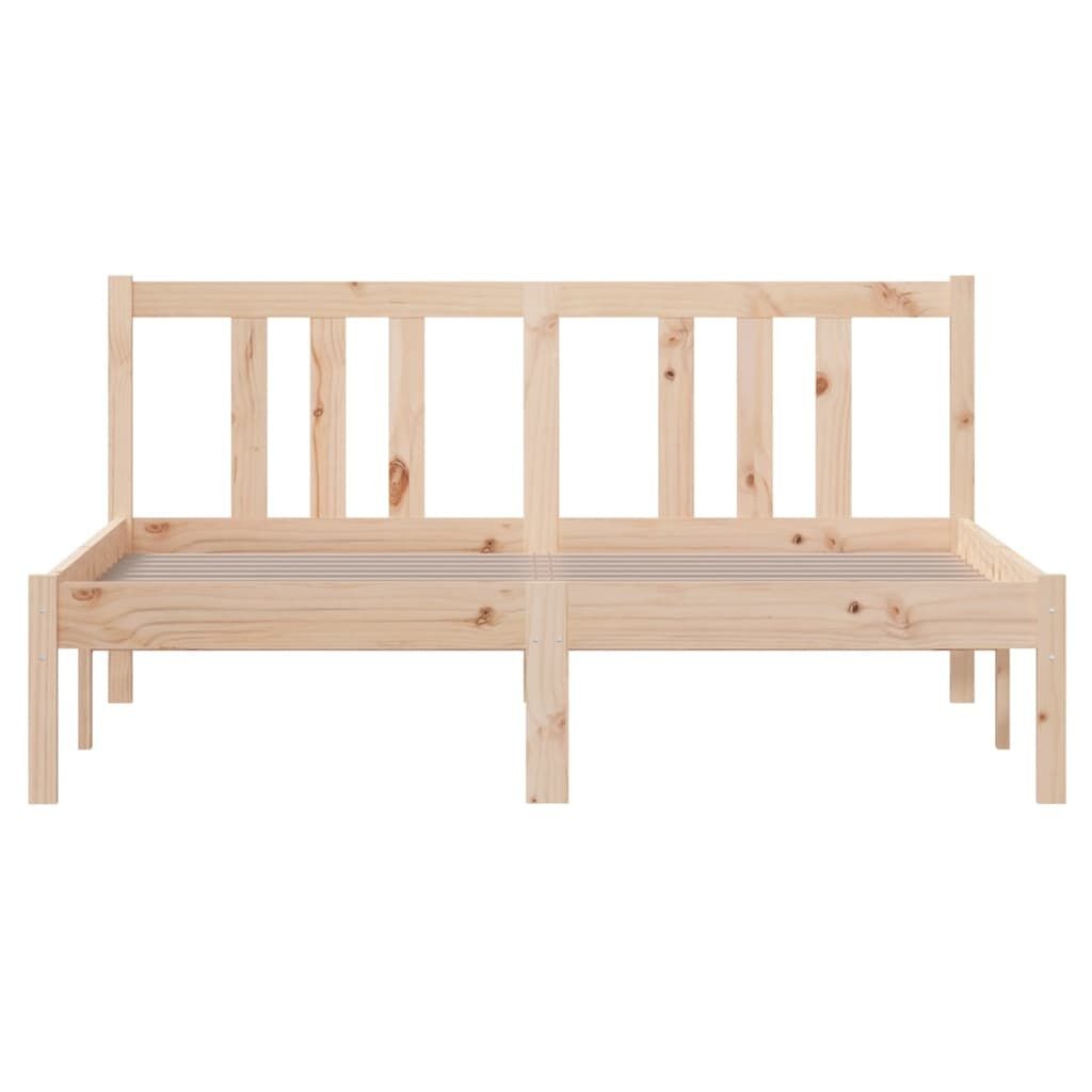 vidaXL Bedframe Massief Hout 135x190cm Double - 42% Korting
