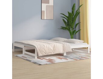 vidaXL Slaapbank Grenenhout Wit 2x(90x190) - 55% Korting!