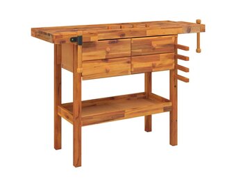 vidaXL Werkbank Acaciahout - 124x52x83 cm - 35% Korting!