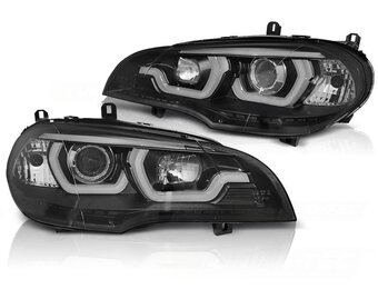 Koplampen BMW X5 E70 (07-13) Dual Halo - Zwart - 55% Korting!