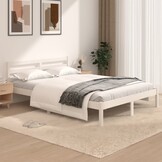 vidaXL Bedframe Grenenhout Wit (120x190cm) - 64% Korting!