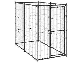 vidaXL Hondenkennel voor buiten 110x220x180 cm staal
