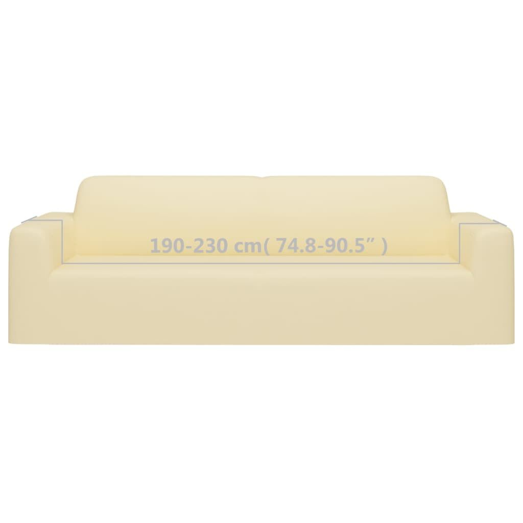 vidaXL Crème Driezitsbankhoes (Polyester Jersey) - 56% Korting!