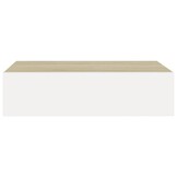 vidaXL Wandschappen met lade (2 st) - 40x23,5x10 cm MDF eiken/wit | 64% Korting!