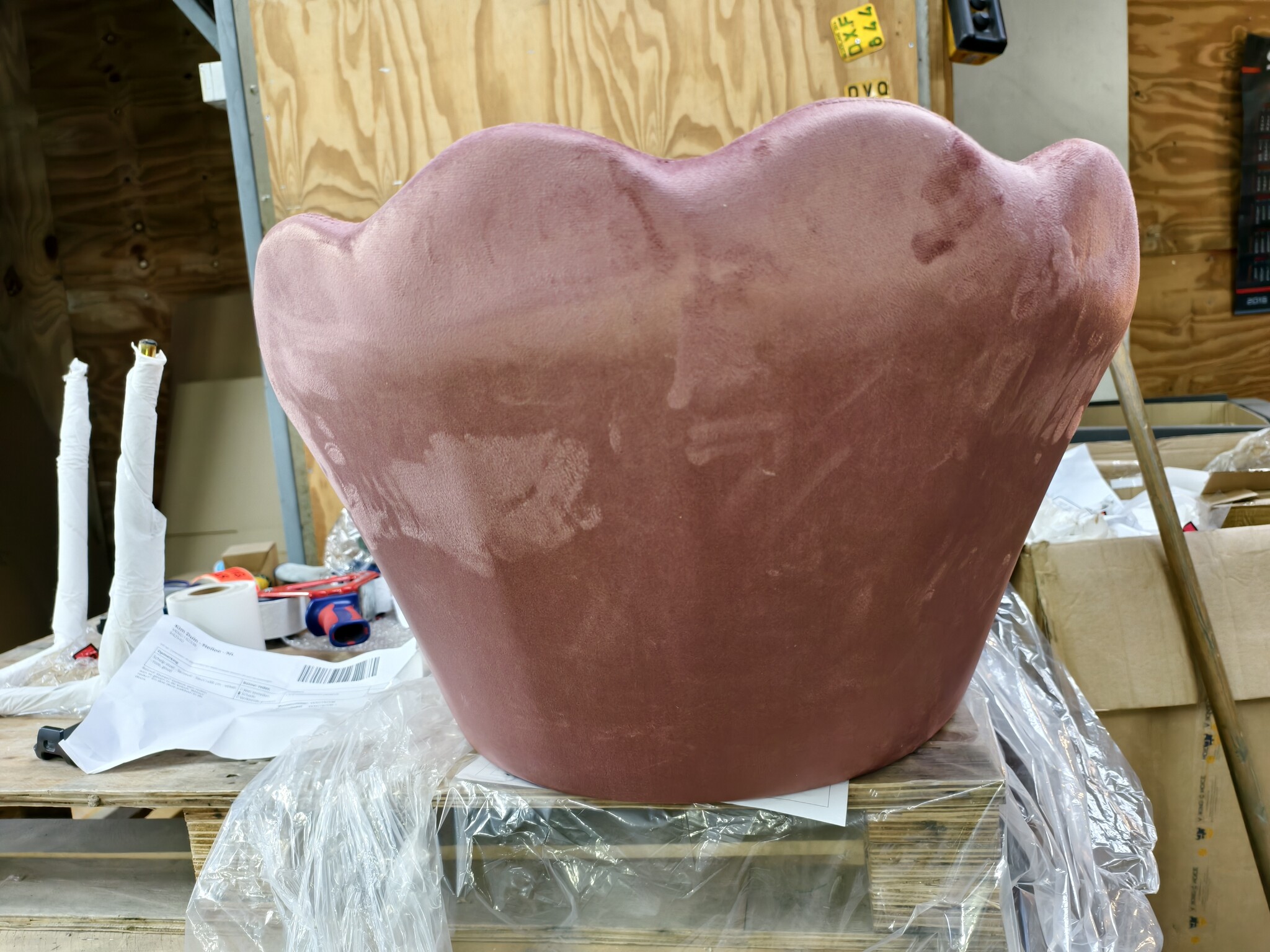 Schelp Stoel Fauteuil - Velvet Roze/Goud - 35% Korting