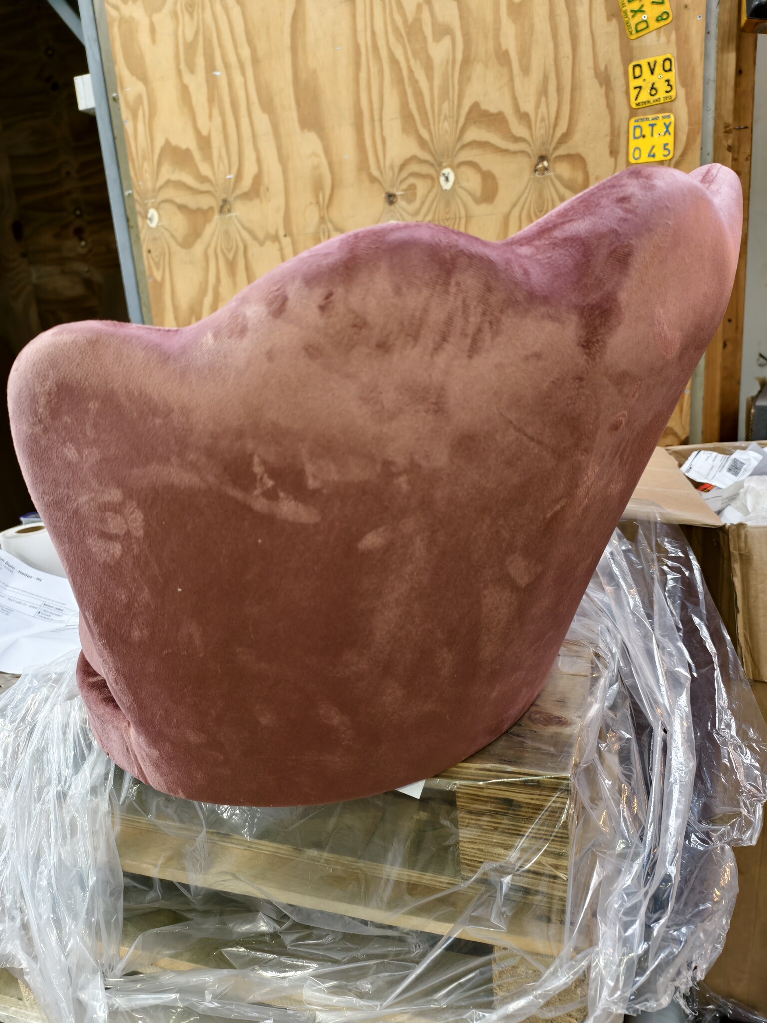 Schelp Stoel Fauteuil - Velvet Roze/Goud - 35% Korting