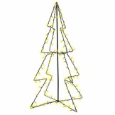 VidaXL Kegelkerstboom 160 LED's - Binnen/Buiten - 78x120cm - Nu 73% Korting!