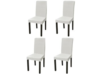 vidaXL Stoelhoezen Crème - 4 stuks (35% Korting)