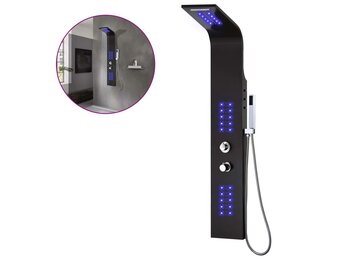 vidaXL Douchepaneel Aluminium Zwart - 60% Korting!