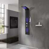 vidaXL Douchepaneel Aluminium Zwart - 60% Korting!