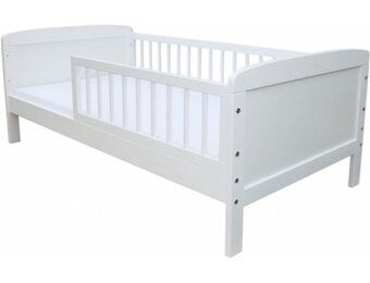 Wit Kleuterbed 200x90cm - Inclusief Lattenbodem & Uitvalbeveiliging