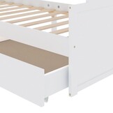 vidaXL Bedframe Grenenhout Wit 90x200 cm met Lades - 60% Korting!