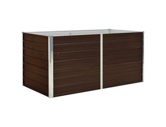 vidaXL Verhoogde Plantenbak Staal Bruin - 160x80x77cm - 35% Korting