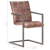 vidaXL Eetkamerstoelen 2 st - Echt Leer (35% Korting!)