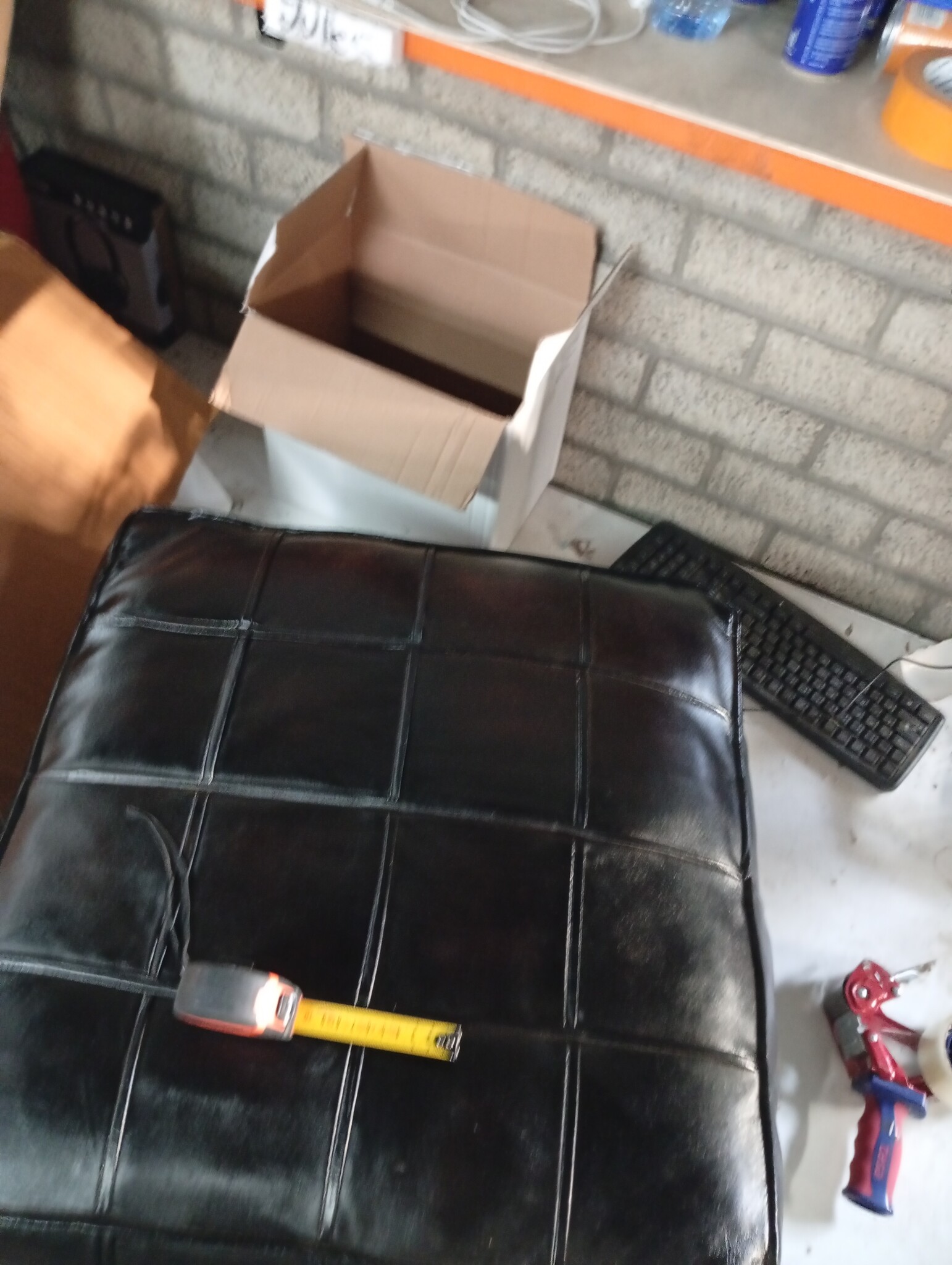 VidaXL Poef Geitenleer Donkerbruin - Nu met 55% Korting!