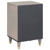 vidaXL Badkamerkast Grijs 38x33x58cm Massief Mangohout - 60% Korting!