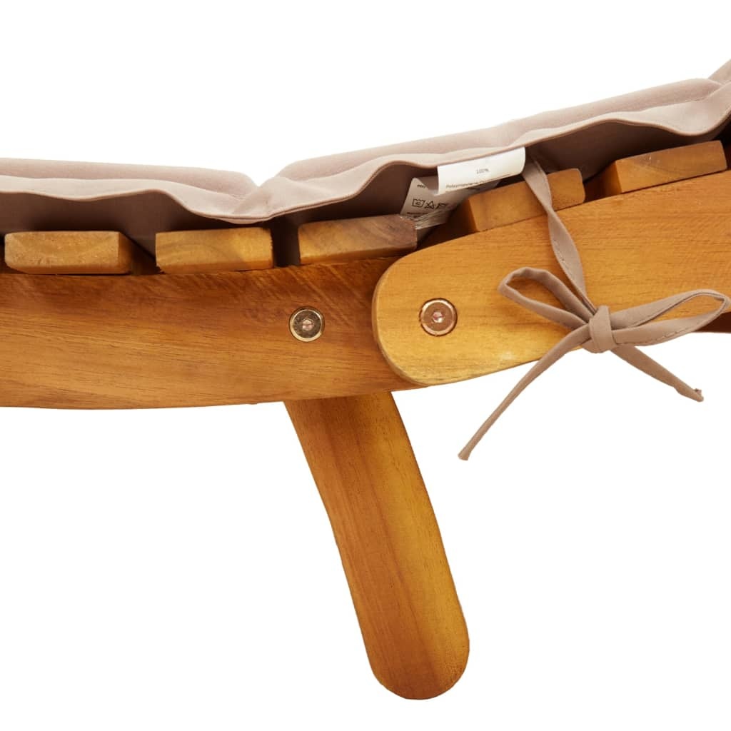 vidaXL Ligbed met Kussen - Massief Acaciahout - 55% Korting