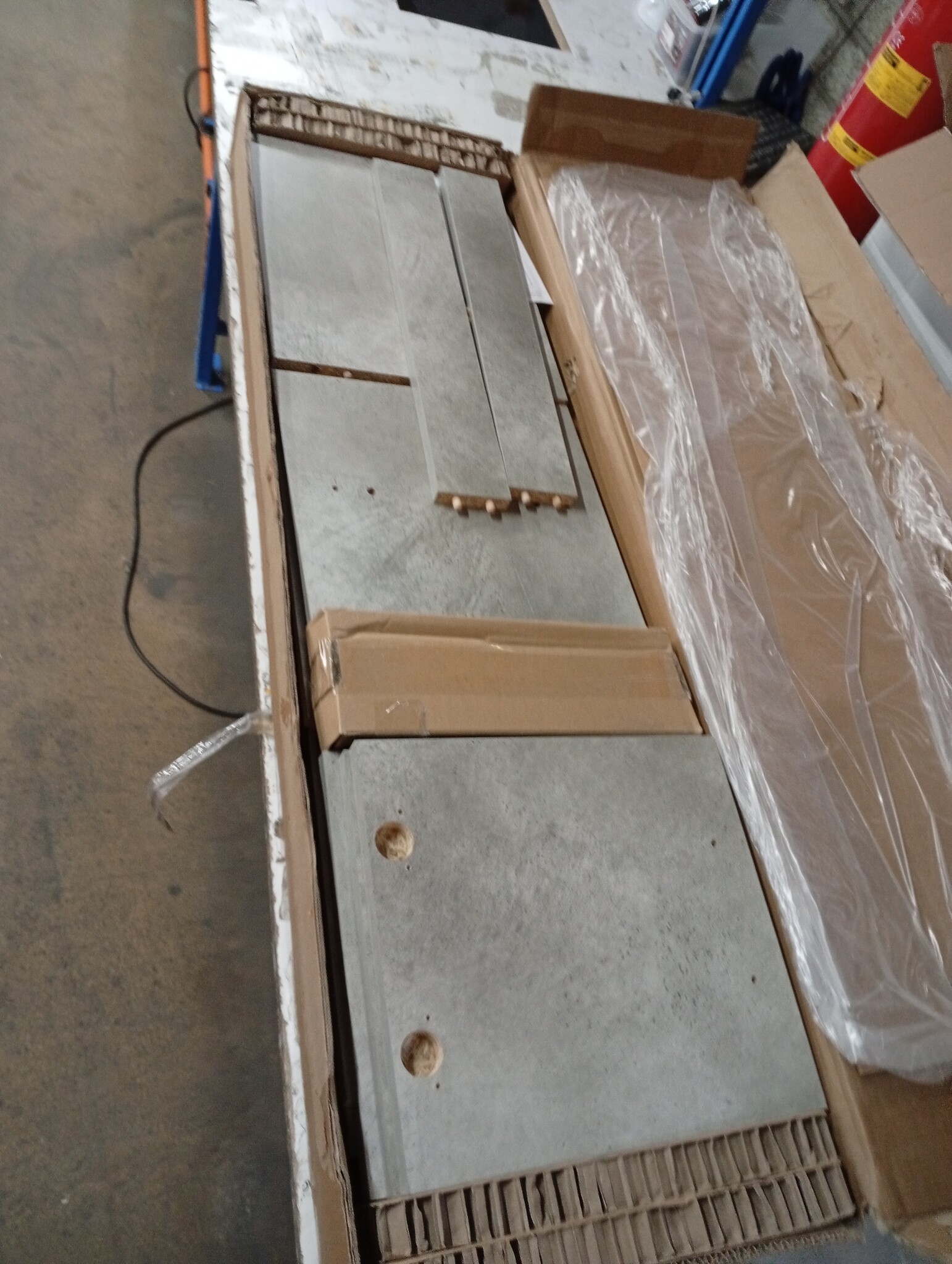 vidaXL TV-meubel Betongrijs - 102x30x37,5 cm - 55% Korting