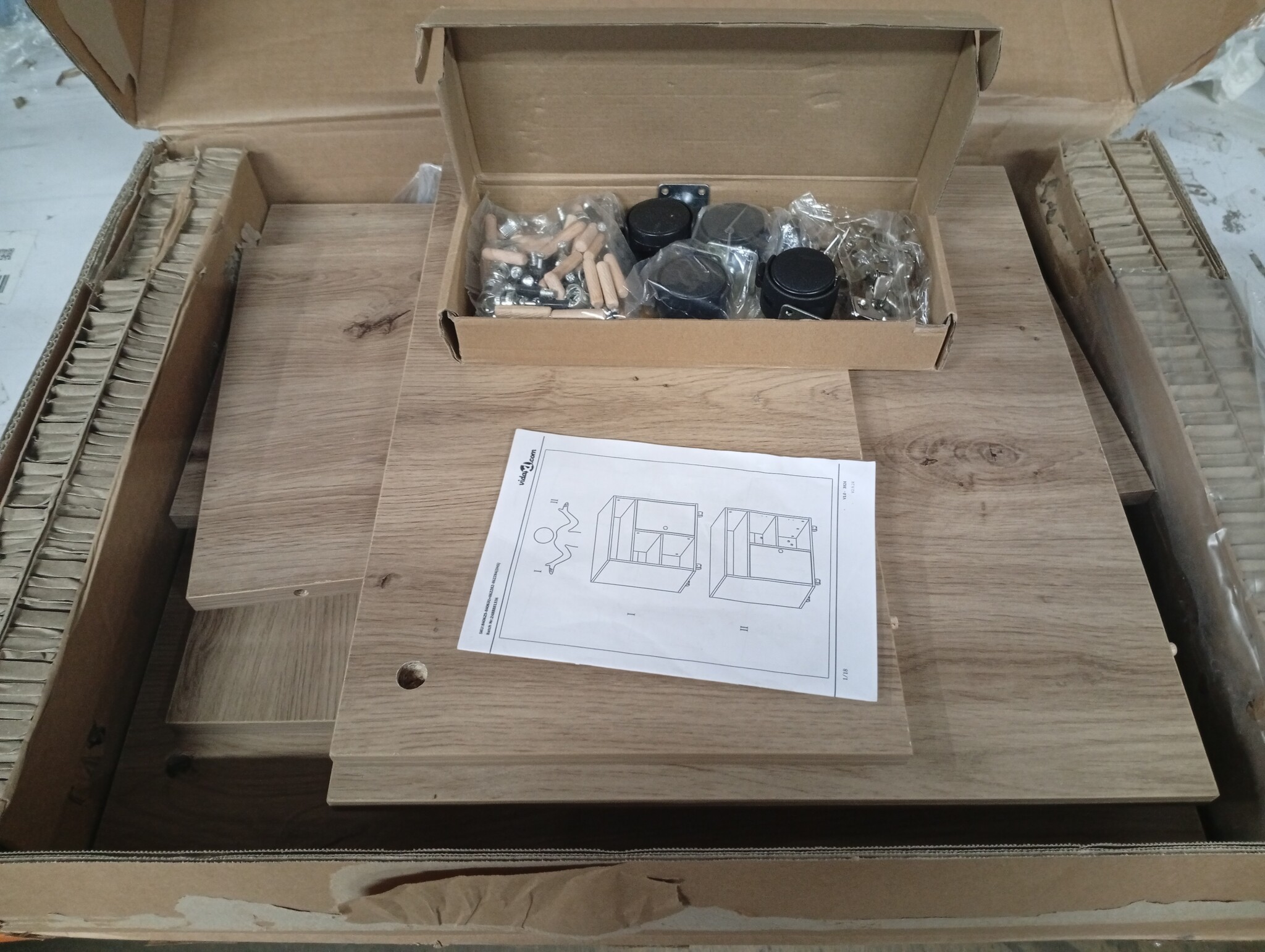 vidaXL Printerstand met Opslag Artisanaal Eikenkleurig - 55% Korting!