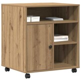 vidaXL Printerstand met Opslag Artisanaal Eikenkleurig - 55% Korting!