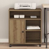 vidaXL Printerstand met Opslag Artisanaal Eikenkleurig - 55% Korting!