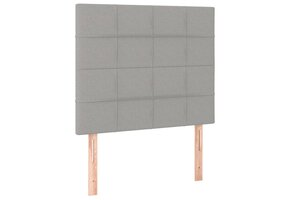 vidaXL Hoofdborden 2 st 90x5x78/88 cm stof lichtgrijs - 79% korting!