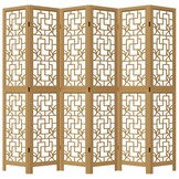 vidaXL Kamerscherm 6 panelen Paulowniahout Bruin - 60% Korting!