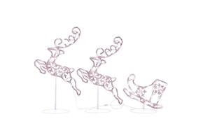 vidaXL Rendier & Slee Kerstdecoratie (260cm) - 60% Korting!