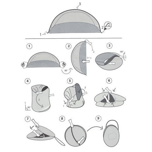 Pop-up Strandtent - 62% Korting - 4 Persoons