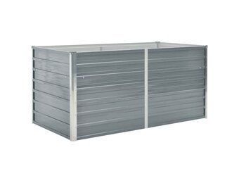 vidaXL Verhoogd Plantenbed - 160x80x77 cm Staal Grijs | 73% Korting