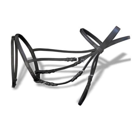 Leren Hoofdstel Cob Zwart met Bit & Teugels - 42% Korting!