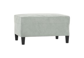 vidaXL Voetenbank Fluweel Lichtgrijs - 41% Korting