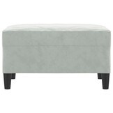 vidaXL Voetenbank Fluweel Lichtgrijs - 41% Korting