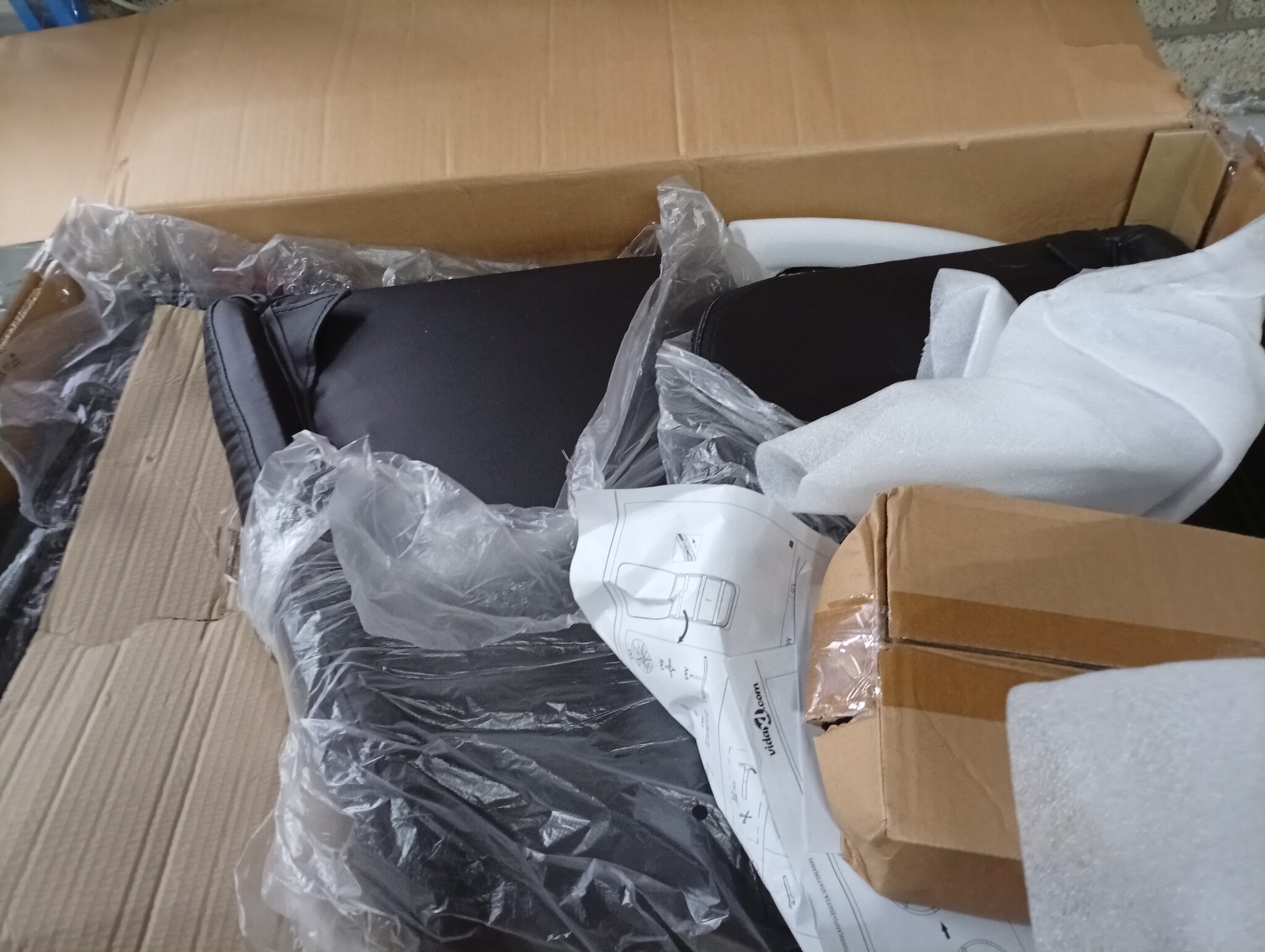 vidaXL Massagestoel - Kunstleer Zwart - 64% Korting!