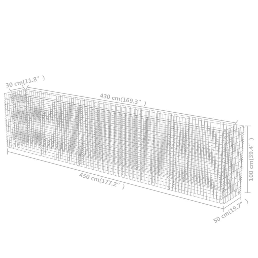 vidaXL Gabion plantenbak 450x50x100 cm - Nu met 35% korting!