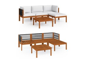 vidaXL 5-delige Loungeset Acaciahout - Nu met 35% Korting!