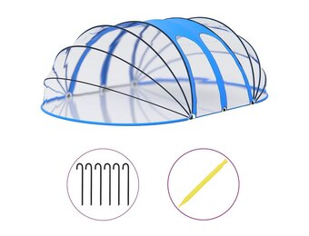 VidaXL Zwembadkoepel Ovaal 620x410x210 cm - 60% Korting