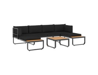 vidaXL 4-delige Tuinhoekbankenset | Aluminium & HKC | 40% Korting